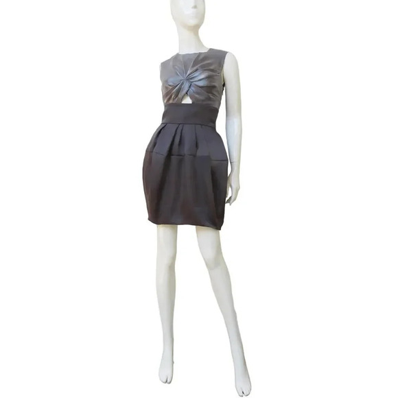 Christian Dior Color Block Silk Dress with Cut out - Picture 1 of 6